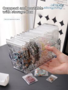 Anti-Oxidation Jewelry Storage Bag Sealed Bracelet Earring Necklace Storage Box for Bedroom Organization Pink Girl Heart Style