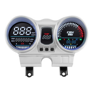 RYSJM | 12V Motorcycle Speedometer Universal LCD Dashboard Tachometer Tacho For Honda CBX250 CBF250 Twister 2001-2008