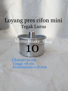 Loyang Ciffon Pres Mini Tegak Lurus 10 cm Loyang Tanpa Sambungan Sipon Sponge Cake Bolu Kue Alat Dapur Baking Alumunium Anti Lengket Anti Karat Bisa Cod