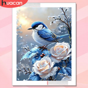 HUACAN Diamond Painting Kits Bird Animal 5d Art Mosaic Rose Flower Picture Rhinestones Full Square Round Drill