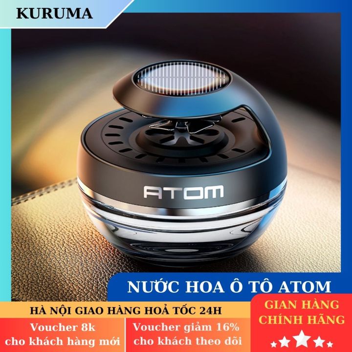 Nước hoa ô tô ATOM cao cấp chạy bằng năng lượng mặt trời chiết suất từ ...