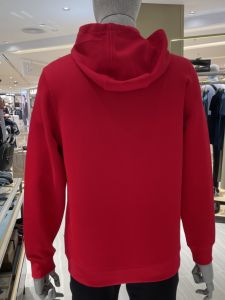 เสื้อสเวตเตอร์คอวีสีแดง Goldlion ฤดูใบไม้ร่วง 2022 เสื้อคลุมกันหนาวแบบสวมหัวปกติ เสื้อผ้าเด็กและพ่อแม่ แฟชั่นลำลอง