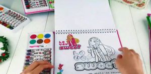 4 IN 1 Crayon Painting Book Set Color Graffiti Powder Colour Painting Doodle Book