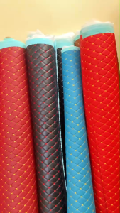 หนังเทียม หนังPVC ลายเย็บวีไอพี โทนสีสดใส หน้ากว้าง 140 cm แบ่งขายตามยาว ฟองน้ำหนา 6 มิล ต้องการกี่เมตร กดสั่งจำนวนชิ้น