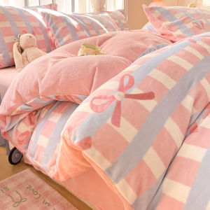 Yuzhaolin | Cute Flannel Soft Bedding Set For Winter