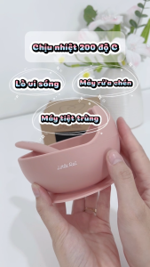 【 18-29.12 Mua 2 giảm 25%】Bộ bát nĩa ăn dặm cao cấp chất liệu silicon an toàn dùng cho bé từ 4 tháng tuổi thiết kế có đế hút giữ cố định - Little Rei Suction Bowl with Spork