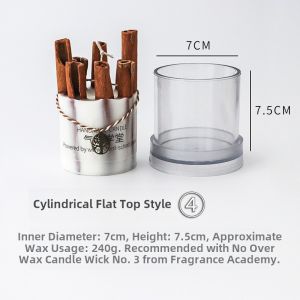 Handmade Acrylic Candle DIY Material Square Ball Cone Cylinder Plastic Home Decor Aromatherapy Candle Transparent Model