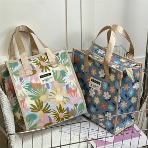  Style Handheld Lunch Box Bag Waterproof Large Capacity Commuter Outing Womens Bag Portable Storage Organizer