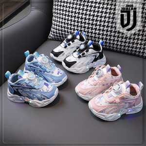 Sepatu Sneakers ROTASI Lampu LED Anak usia 1 2 3 4 5 6 tahun / Sepatu Kets Tali Putar Anak Laki Laki Perempuan Fashion / Sepatu MENYALA Anak Balita Cowok Cewek Sporty / Sepatu Baby Casual Pria Wanita Kece Sol Menyala / Sepatu Running Anak LED Keren Trendy
