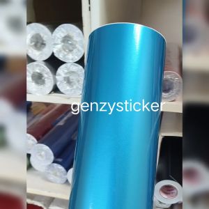 stiker skotlet biru candy sticker biru muda metalik scotlet iceblue metalic glossy premium