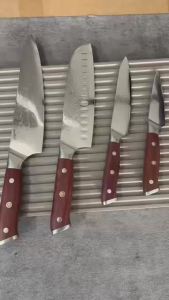 1/3PCS Kitchen Knife Sets Japanese Forged Damascus Steel Chef Santoku Knives Stainless Steel Rosewood Handle