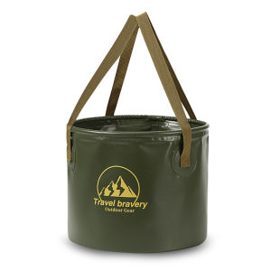 Portable Folding Fishing Bucket Outdoor Camping Picnic Water Storage Barrel Durable Corrosion Resistant Portable PVC Bucket