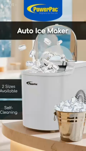 PowerPac ICE Maker household mini round ice making machine timed ice making machine automatic cleaning (PP3508)