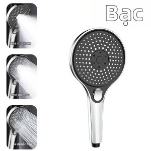 3 Chế Độ Vòi Sen Cầm Tay Áp Lực Cao Có Bộ Lọc Lưu Lượng Lớn Vòi Phun Áp Lực Mạnh Phụ Kiện Vòi Hoa Sen Gia Đình