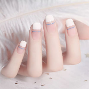 MONLEYTA | Wearable Manicure Nail Patches Summer New Style Short Medium Long Ice Transparent Color French Style Finished Product