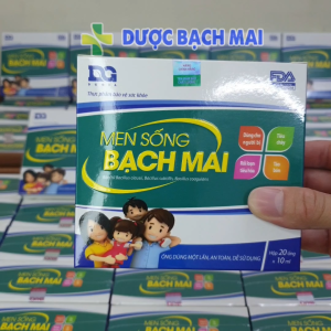 Men sống Bạch mai Men vi sinh cho bé Tiêu chảy Táo bón Rối loạn tiêu hóa cho trẻ 3 chủng lợi khuẩn