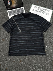 LIUBU | Aesthetic Retro Striped Dye T-shirt