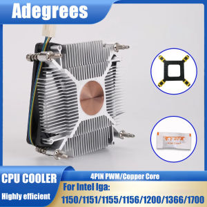 80MM MINI CPU Air Cooler Tower Slim CPU Fan PC Radiator for Intel LGA 1155 1156 1150 1151 1366 1700 1200 Quiet Cooling fan