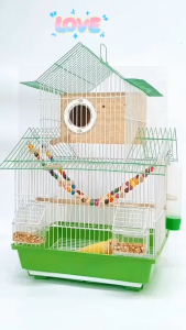 【ซื้อ1แถม8】🦜กรงนก กรงนกแก้ว กรงนกขนาดใหญ่ 30*25*45cm พับได้/ถาดกรงนกดึงออกได้ เคลื่อนย้ายสะดวก ประหยัดพื้นที่ กรงนกแก้วเล็ก กรงนกแก้วถูกๆ กรงสัตว์เลี้ยง กรงหนูตะเภา กรงแฮมสเตอร์ กรงกระต่าย