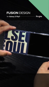 RINGKE® FUSION DESIGN Holographic Samsung Galaxy Z Flip 7 Seoul Design Silkscreen Shockproof TPU Bumper Protective Case