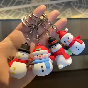 Christmas Series pendant Keychain Fashion Cute Santa Claus tree Gloves Bag Accessories Christmas Small Gifts