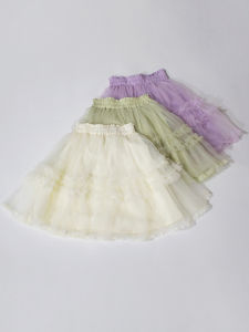 Princess Style Semi-Body Skirt for Girls Light Green Light Purple Summer Skirts Childrens Clothing Baby Clothes Parent-Child Clothes
