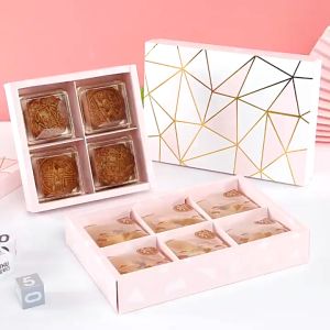 【SG】10pcs  Mid-autumn Mooncake Box Nougat Box  Packaging 100g Sweets Box Gift Box Gift Bag Packaging Goodie Box
