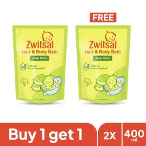 zwitsal baby bath 2 in 1 400 ml Aloevera sabun & shampo