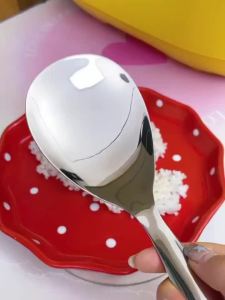 🔥Moheted👍 Stainless Steel Rice Spoon Rice Serving Scooper Large Dinner Spoon Non-stick Rice Paddle