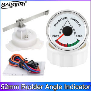 RYSJM | Boat 52mm Rudder Angle Gauge + Rudder Angle Sensor 8 Colors Meter Signal 0-190ohm for Ship Yacht Vessel 9-32V