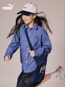 PUMA | Children Autumn New Cotton Long-sleeve Check Shirt