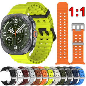 1:1 Original Marine Band For Samsung Galaxy Watch Ultra2 2026 Silicone Watchband Bracelet For GalaxyUltra 47mm Replacement Strap