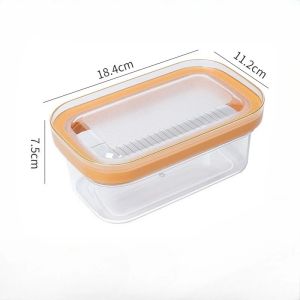 Airtight Butter Slicer Cutter and Keeper with Storage Container Butter Container Dish with Lid for Fridge Easy to Cut & Store