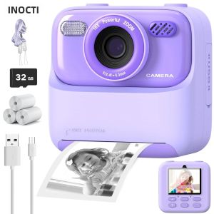 Máy Ảnh Kỹ Thuật Số INOCTI Kids HD Hai Ống Kính In Ảnh Tức Thì Đồ Chơi Selfie Cho Bé Gái Bé Trai Trẻ Mới Biết Đi Quà Giáng Sinh Quà Sinh Nhật Đồ Chơi Giáo Dục Bằng Nhựa
