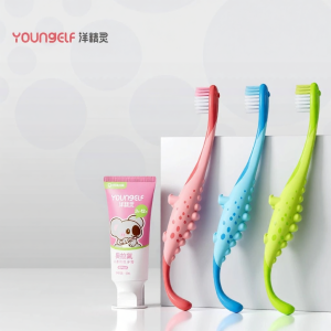 PeDex Dụng cụ vệ sinh răng miệng mềm mại dành cho trẻ em từ 3 đến 12 tuổi Bộ sưu tập Dinosaur Đồ chơi cho trẻ em Young Elf