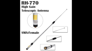Baofeng RH770 Dual Band High Gain SMA-Female Male Telescopic Handheld Wireless Antenna Suitable for Baofeng UV-5R UV-82 BF-888S Two Channel Radio Cignus Kenwood Original UHF/VHF
