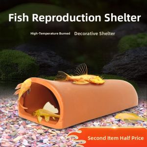 Gold Beard Fish Breeding Tank Large Sail Hideaway House Panda Mouse Fish Egg Laying Clay Pot Shape Fish Avoidance Canister