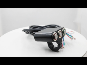 Alluminum Alloy Electric Motorcycle Handlebar Switch Headlight Fog Light ON OFF Waterproof Self-locking 12V Scooter Accessories 22mm