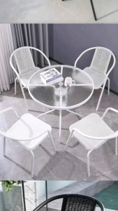 โต๊ะ-เก้าอี้กลาง สไตล์มินิมอล ทันสมัย โต๊ะและเก้าอี้พักผ่อนกลางแจ้ง โต๊ะและเก้าอี้(ขายแยก)