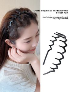 Băng Đô Sóng Ngọt Ngào Dành Cho Nữ Mới Rửa Mặt Không Bị Kẹt Đầu Cấu Trúc Răng Cưa Chống Trượt Thiết Kế Cảm Giác Thẻ Tóc