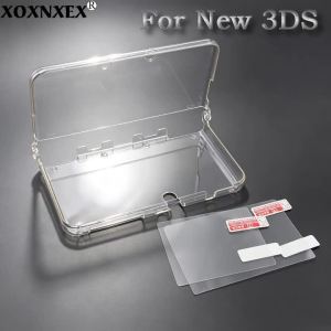 Clear Crystal Hard Case For New 3DS Console Transparent Protective Shell / Screen Protector Film Full Set Game Accessories