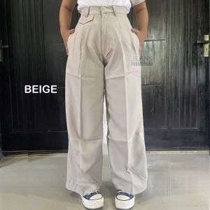 Celana Oro pants - JUMBO Loosse Trouser Wanita - Big Size 3XL 4XL Loose Pants - Celana Kerja - Anti Kusut - Celana Wanita - resleting regular Trouser Casual Kancing Stretch femme Oro pants