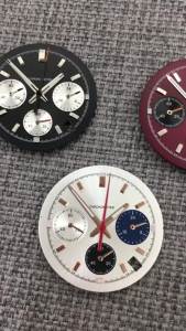 29.6MM Panda Dial with 6-Pin Pointer VK63 Quartz Movement Green Luminous Watch Accessories