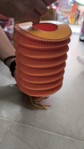 Gói 12 cái Lồng đèn giấy hình tròn 11cm đủ màu trang trí Trung Thu Lễ Hội nhiều màu sắc cho lựa chọn