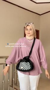 Cuma20RIBUAN KAOS POLOS WANITA DEWASA BAHAN TEBAL DAN HALUS / KAOS OVERSIZE POLOS / ATASAN BASIC OVERSIZE TOP KAOS JUMBO POLOS WANITA HIJAB LENGAN 7/8