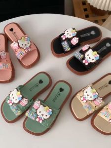 Yapak Yezzy Cartoon Flip Flops Rubber Slippers for Kids Girls