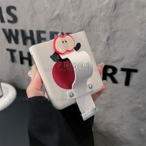 Cute Apple Design Phone Case for Xiaomi Mixflip Huawei Pocket2 Foldable Screen Samsung ZFlip4/5/6 VivoX OppoFindN3 Honor MagicVFlip