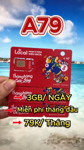 Sim 4G Mobifone Local A79 Tặng 3Gb Tốc Độ Cao Mỗi Ngày Truy Cập Ứng Dụng BE Không Giơi Hạn Data Miễn Phí 1 Tháng Đầu Tiên| FREESHIP - CHƯA KÍCH HOẠT