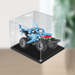 Acrylic Display Case Suitable for Lego 42134 Great White Shark Truck Model Figure Storage Box Dust Cover Toy Display Case