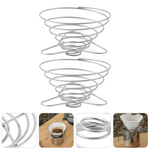 Outdoor Coffee Filter Holder Stainless Steel Foldable Reusable Coffee Filters Dripper Coffee Baskets Camping Picnic Tableware